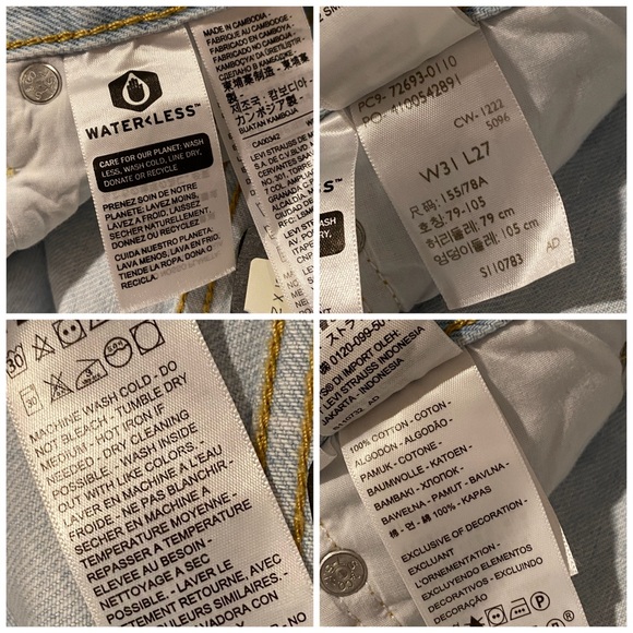 NWT Levi's Premium Women’s Ribcage Straight Ankle Button Fly Blue Jeans - 31x27 - Picture 5 of 12